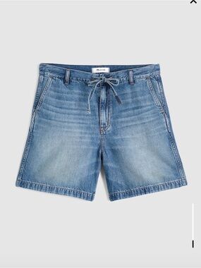 NWOT Madewell The Drawstring Short in Airy Denim